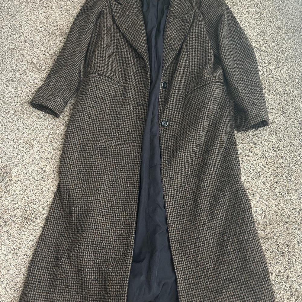 Free People Brown Houndstooth Coat